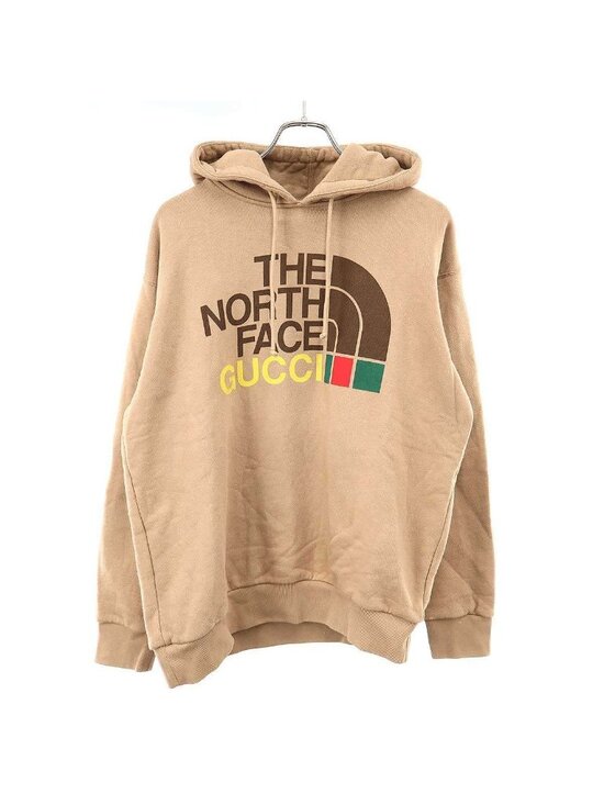 Gucci Tops - Gucci the North Face Logo Print Pullover Hoodie Brown XS